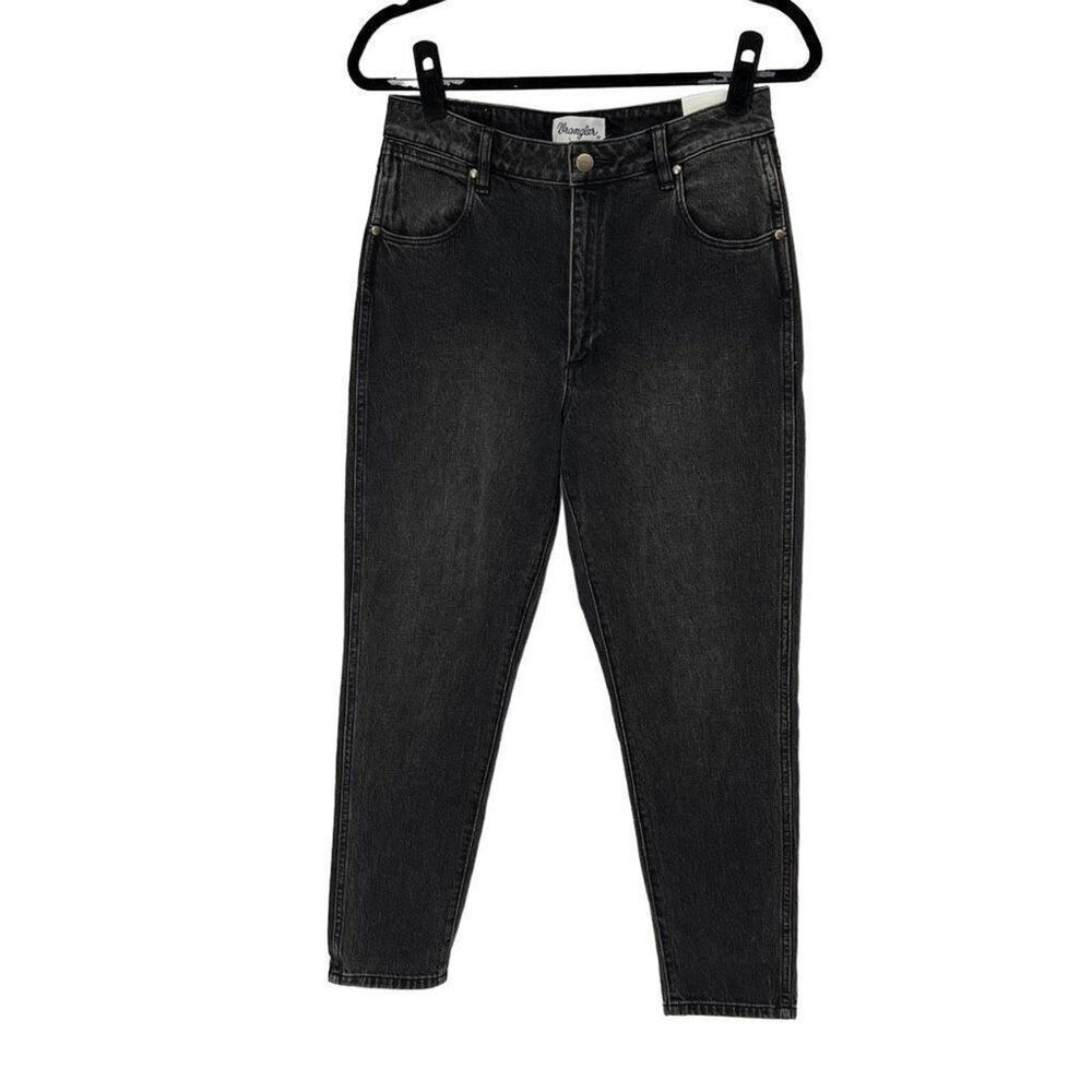 Wrangler Drew Black Mid Rise Cropped Jeans 10 Womens